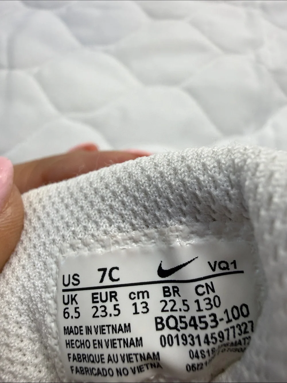 Nike Kids White Hook-and-Loop Low-Top Sneakers